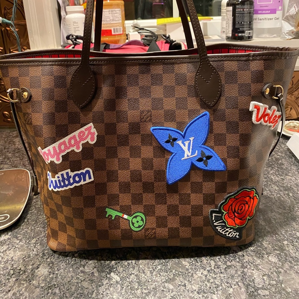 Authentic Louis Vuitton Stories/Patches Neverfull
